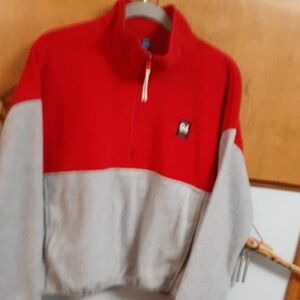brand new!0Old Navy Color Block Quarter-Zip Pullover Sweater in Red and White